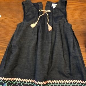 Embroidered Soft Jean Dress